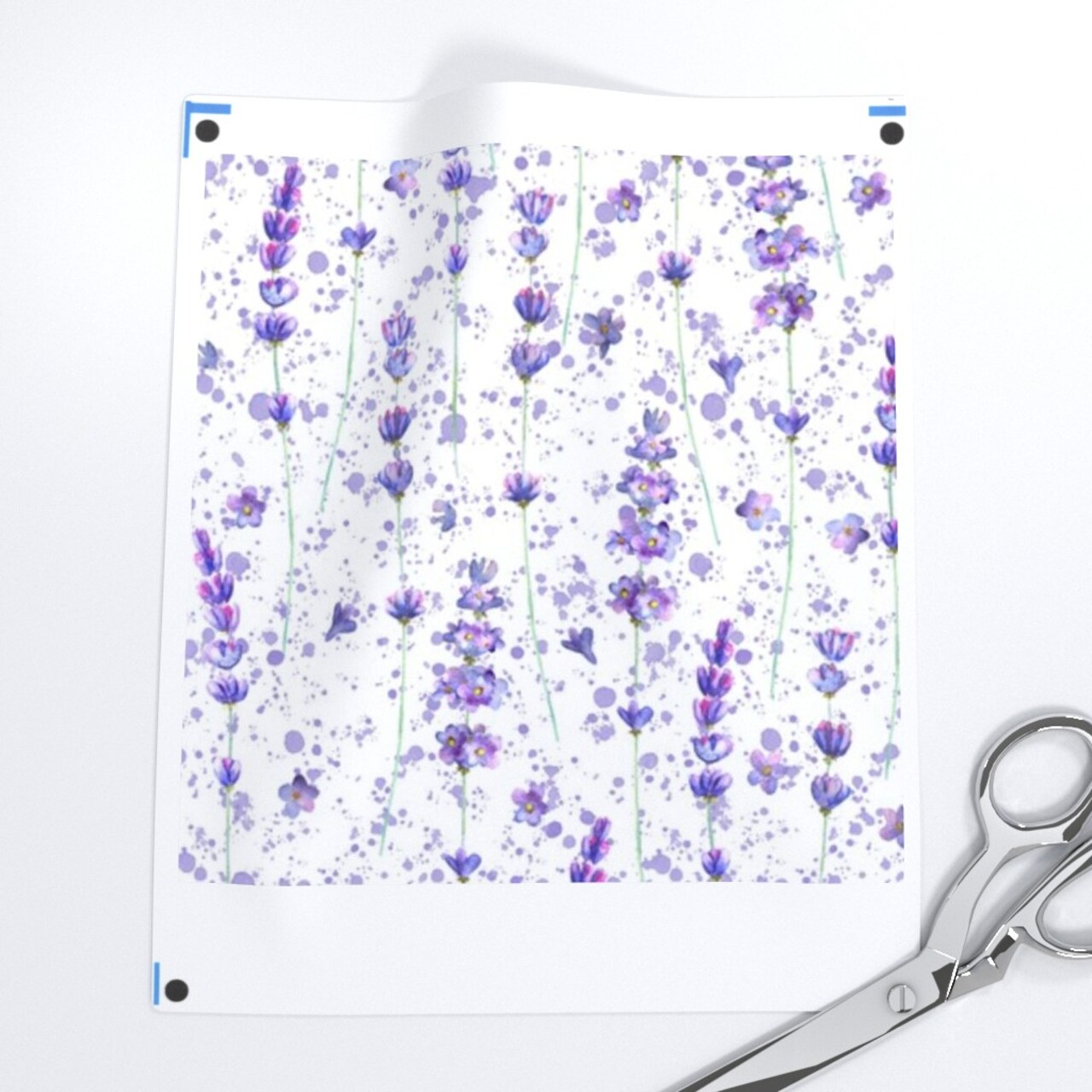 Lavender Pattern Flowers Floral Nature Purple Art Plant Watercolor Custom Printed Fabric by Spoonflower Various Fabrics by the Yard or Fat Quarter